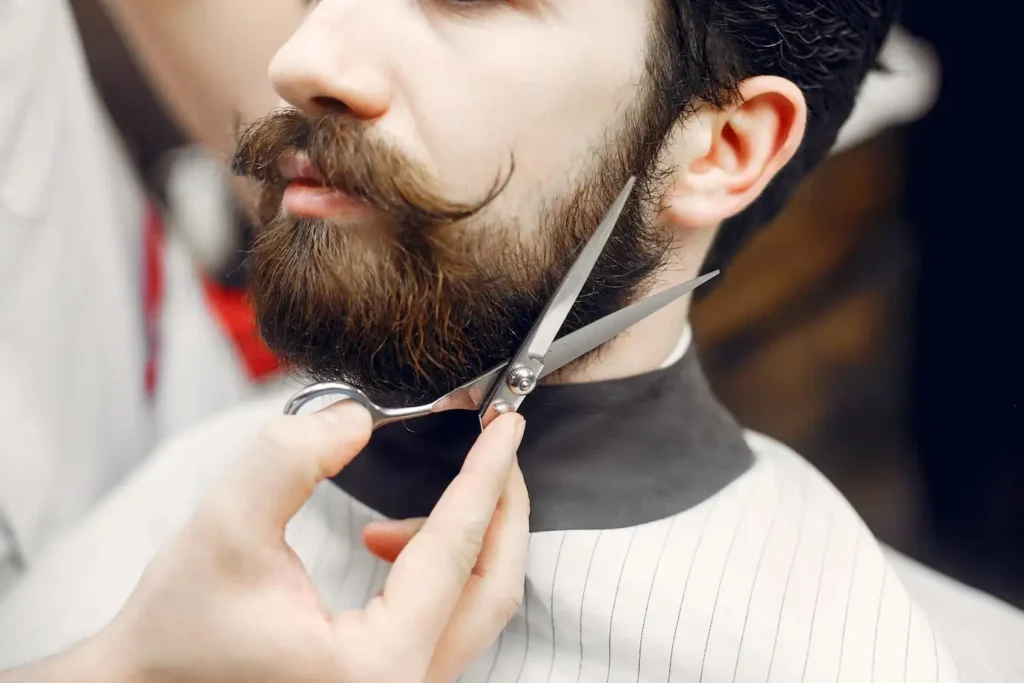 tijeras de barbería para barba